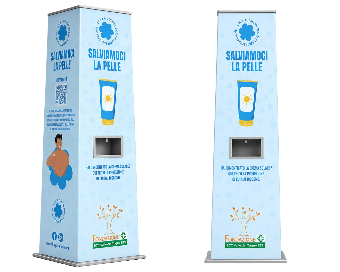 Totem del progetto Salviamoci la Pelle