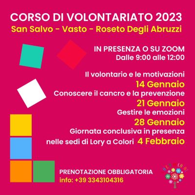 CORSO VOLONTARIATO 2023